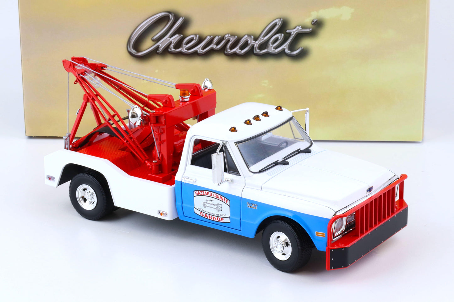 1:18 1969 Chevrolet C-30 Dually Wrecker - Hazzard County Garage Preorder August 2024