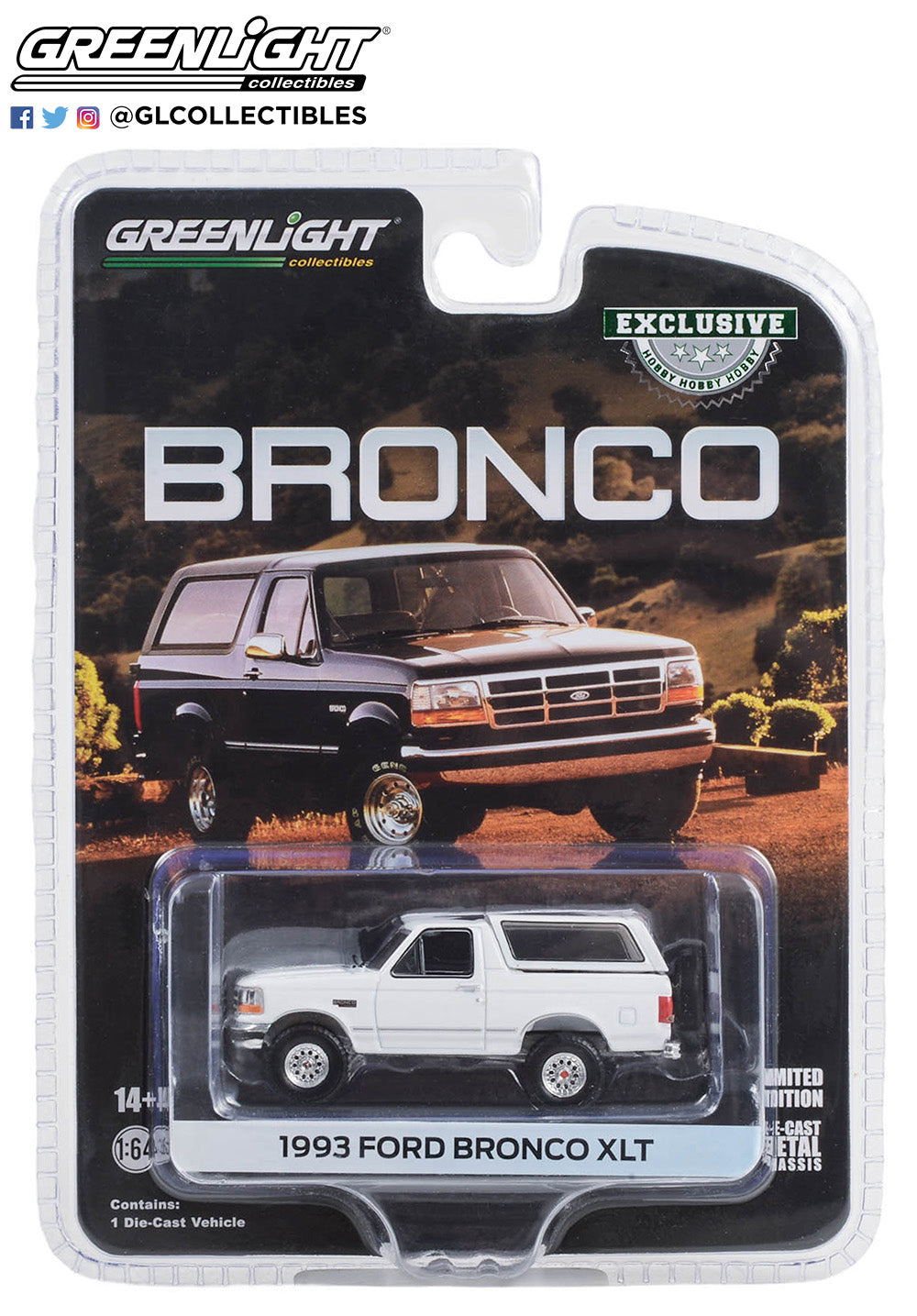 1:64 1993 Ford Bronco XLT Oxford White (O. J. Simpson's BRONCO)