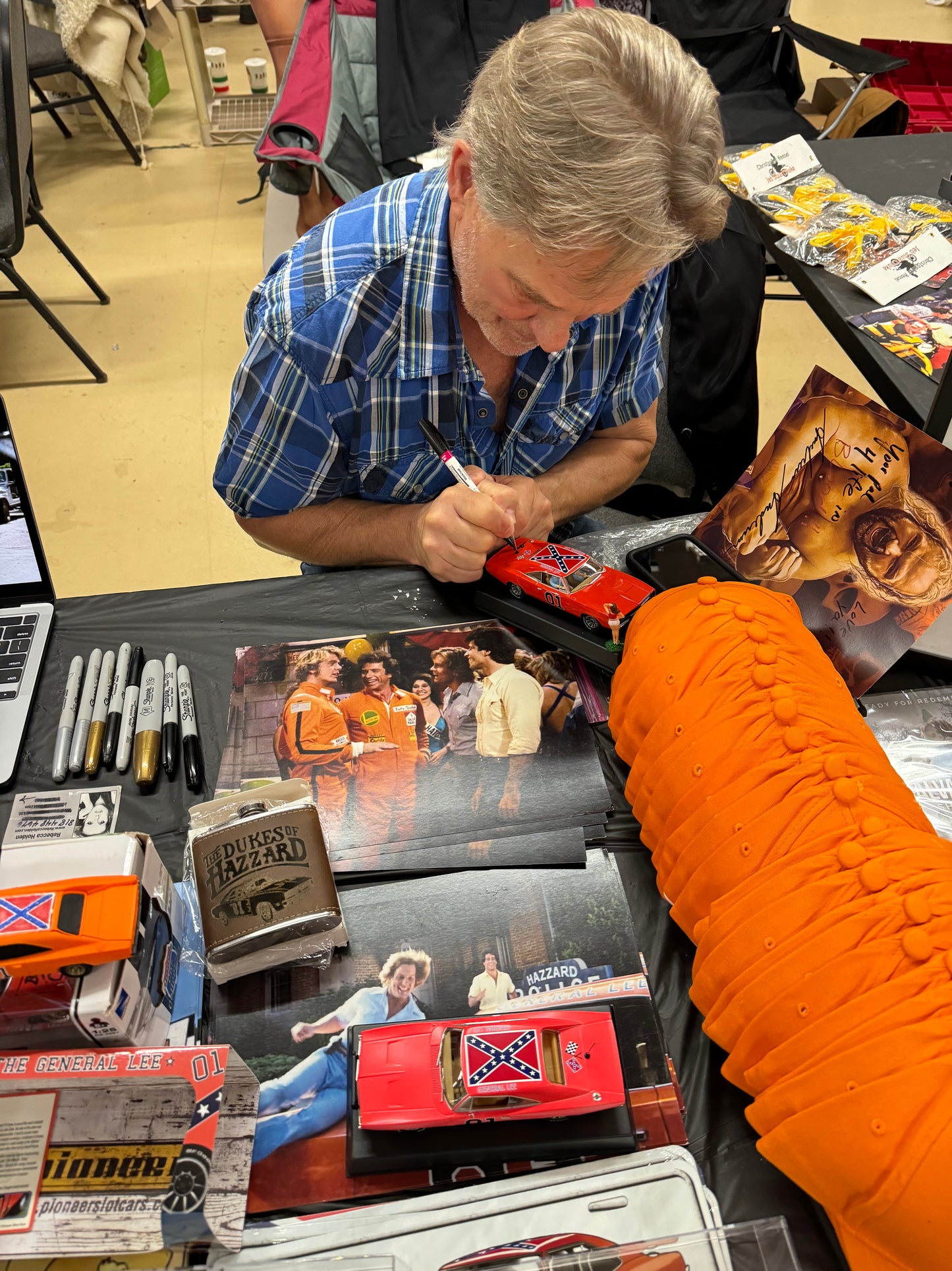 COY DUKE BYRON CHERRY AUTOGRAPHED 1:32 Scale General Lee Dodge Charger Pioneer Slot Cars