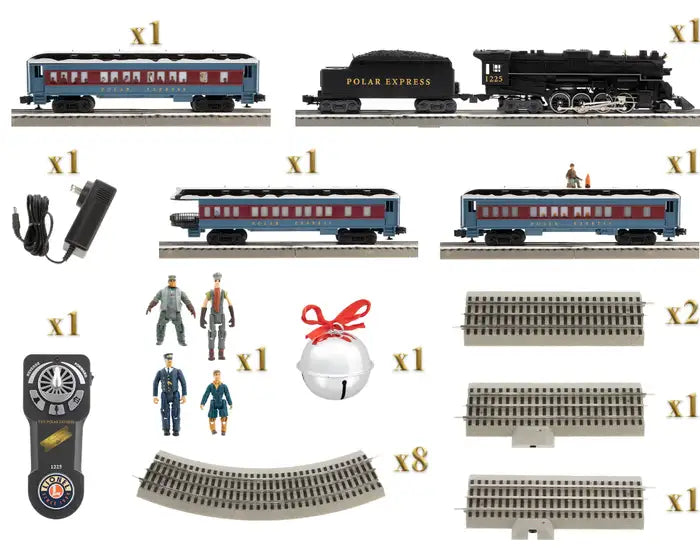 LIONEL 2123130 O THE POLAR EXPRESS LIONCHIEF SET W/ BLUETOOTH 5.0 AND DISAPPEARING HOBO CAR