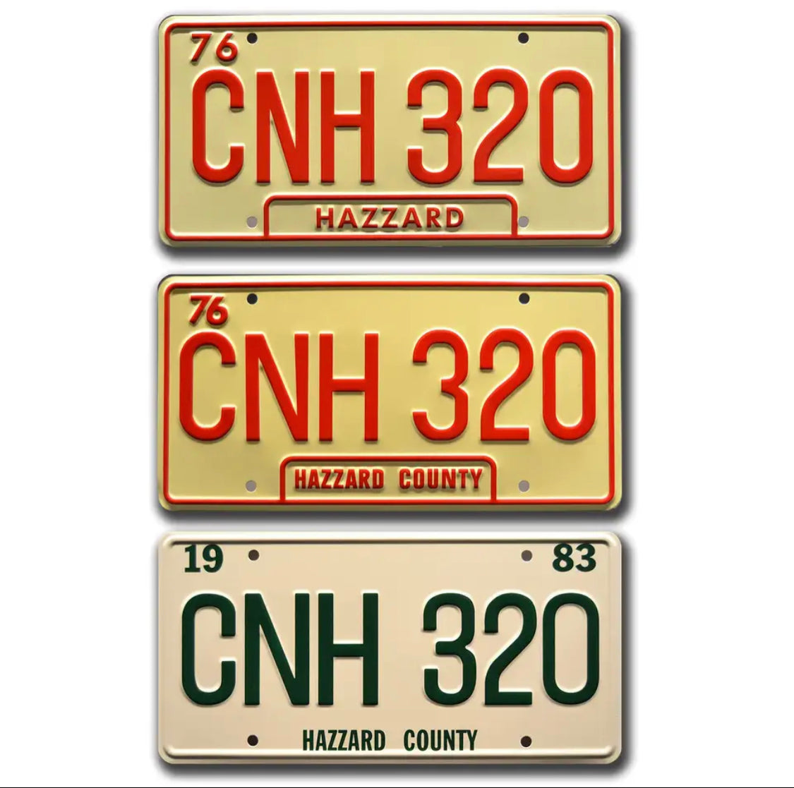 Cnh 320 General Lee License Plate 3 Pack New England Dukes 5559