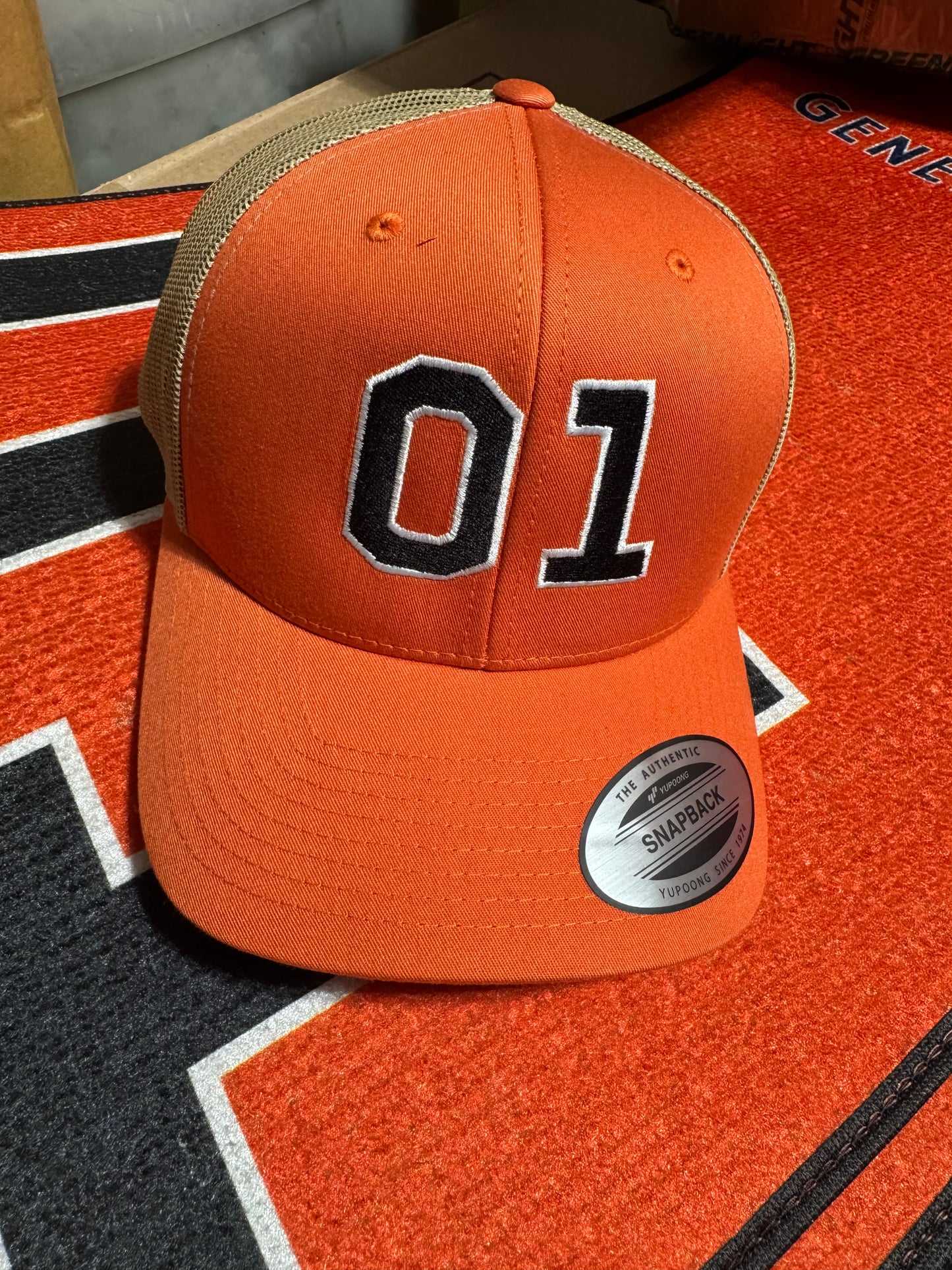 GENERAL LEE 01 Mesh Trucker Cap ORANGE