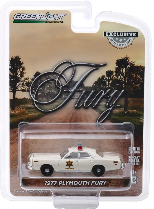 1:64 1977 Plymouth Fury - Hazzard County Sheriff (Hobby Exclusive) **RETIRED ITEM**