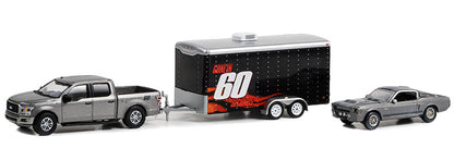 1:64 Gone in Sixty Seconds (2000) - 2020 Ford F-150 XL with STX Package with 1967 Custom Ford Mustang “Eleanor” in Enclosed Car Hauler Solid Pack