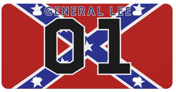 REBEL FLAG GENERAL LEE 01 LICENSE PLATE