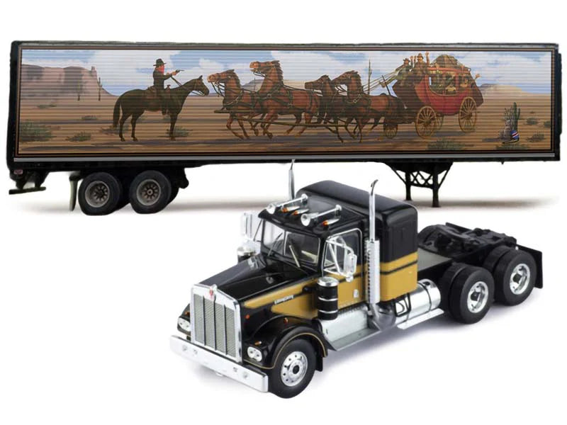 Smokey & the Bandit - 1976 Kenworth W900 - Black with Trailer PREORDER MAY