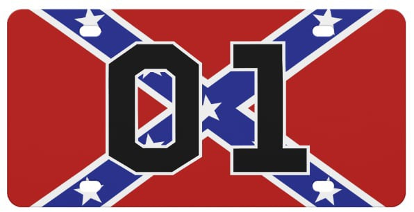 REBEL FLAG 01 LICENSE PLATE