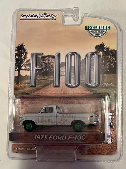 GREENIE 1:64 1973 Ford F-100 White Weathered (Hobby Exclusive) **RETIRED ITEM**