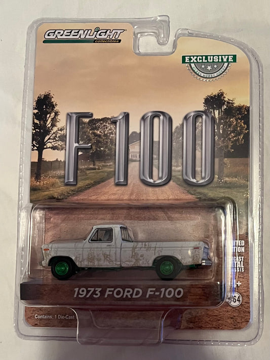 GREENIE 1:64 1973 Ford F-100 White Weathered (Hobby Exclusive) **RETIRED ITEM**