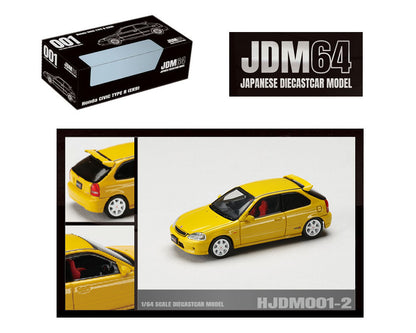 1:64 Honda Civic Type R (EK9) – Sunlight Yellow (JDM64) HOBBY JAPAN