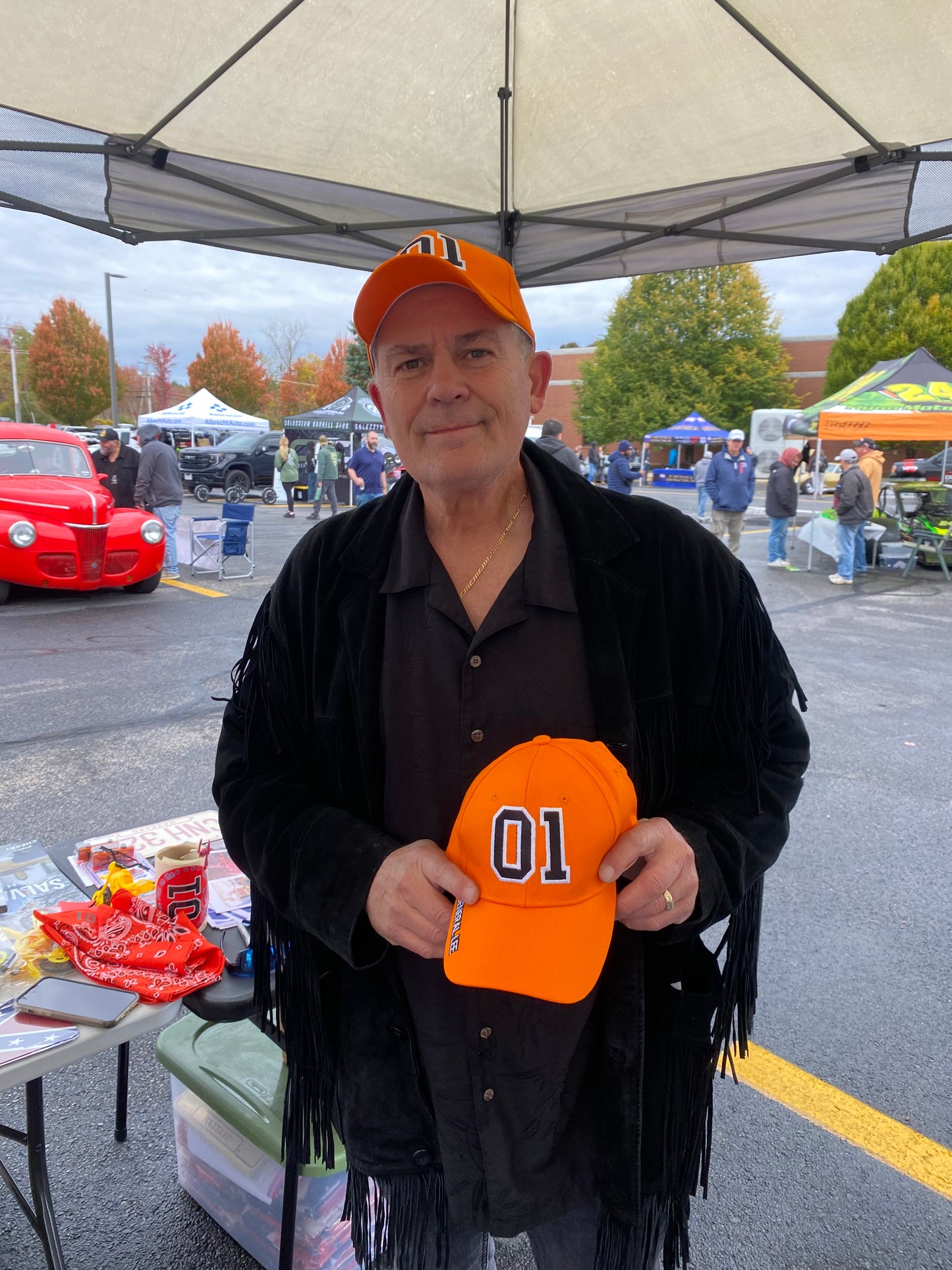 General Lee Baseball Cap Autographed by Chris Hensel AKA Jeb Stuart Duke