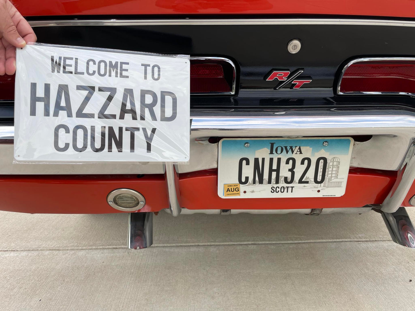 WELCOME TO HAZZARD COUNTY Metal Prop Sign