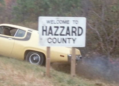 WELCOME TO HAZZARD COUNTY Metal Prop Sign