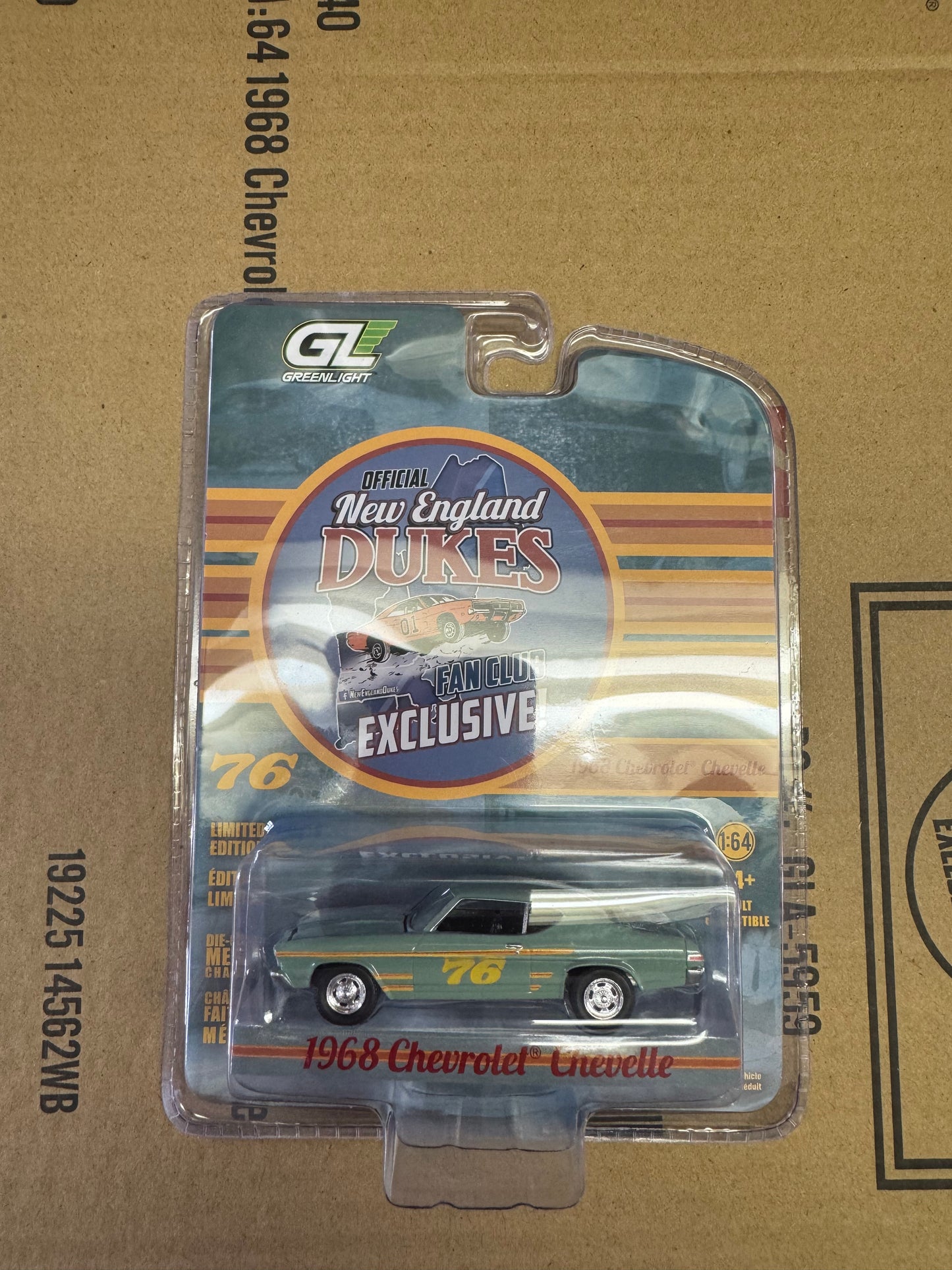 1:64 1968 Chevy Chevelle #76 Race Car New England Dukes Exclusive Greenlight