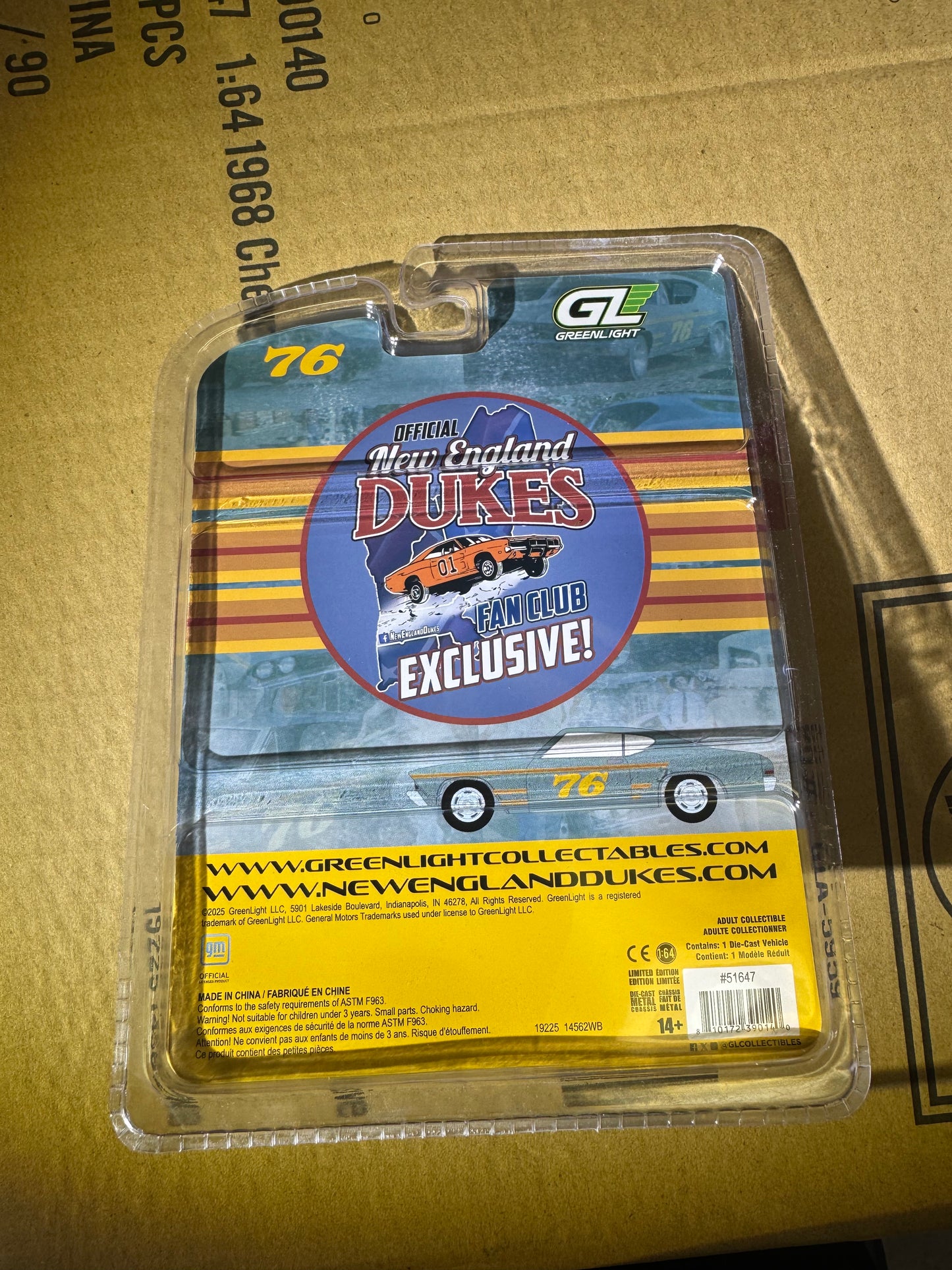 1:64 1968 Chevy Chevelle #76 Race Car New England Dukes Exclusive Greenlight