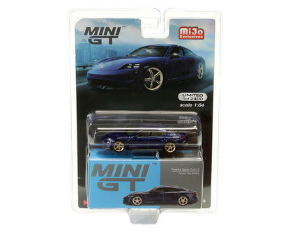 1:64 Mini GT Porsche Taycan Turbo S (Gentian Blue Metallic)(LHD) – MiJo Exclusives limited to 2400 pieces