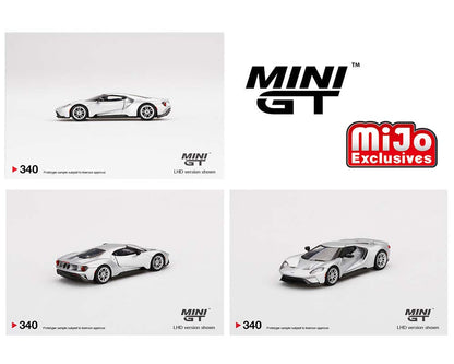 1:64 Mini GT Ford GT (Ingot Silver)(LHD) – MiJo Exclusives limited to 2400 pieces