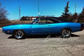 1:64 Barrett-Jackson 'Scottsdale Edition' Series 11 - 1969 Dodge Charger B5 Blue with Black Vinyl Roof Solid Pack