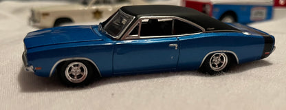 1:64 Barrett-Jackson 'Scottsdale Edition' Series 11 - 1969 Dodge Charger B5 Blue with Black Vinyl Roof Solid Pack