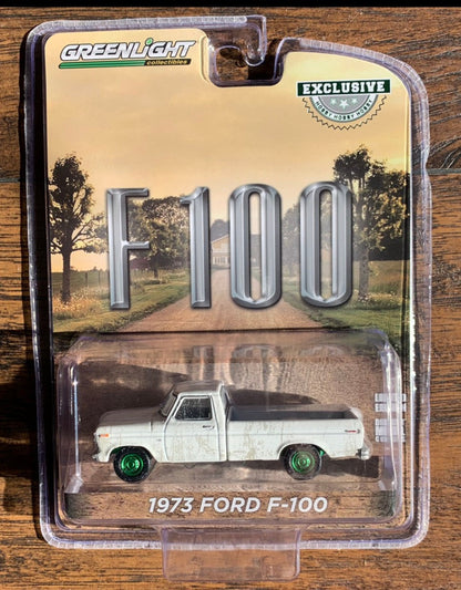 GREENIE 1:64 1973 Ford F-100 White Weathered (Hobby Exclusive) **RETIRED ITEM**