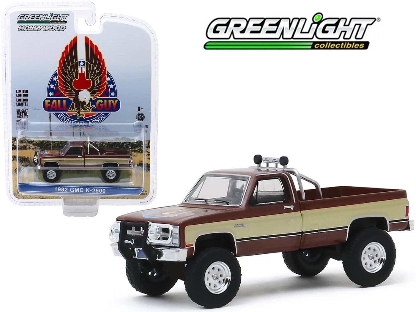 1:64 Fall Guy Stuntman Association - 1982 GMC K-2500 Sierra Grande Wideside (vuile versie)